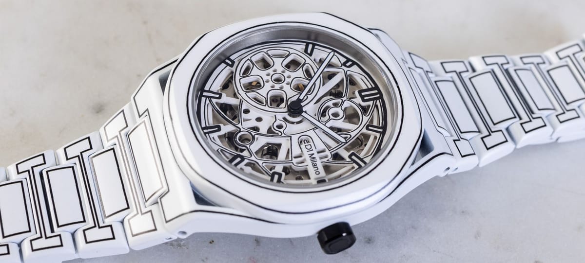 Hands-On: D1 Milano Skeleton White Sketch Watch