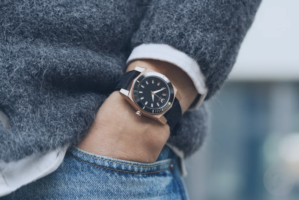 Hands-On With The Angular Papar Cenote Titanium + Blue And Rose Gold Titanium