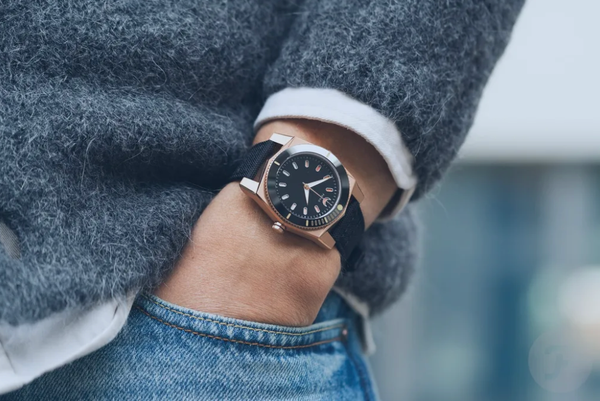 Hands-On With The Angular Papar Cenote Titanium + Blue And Rose Gold Titanium